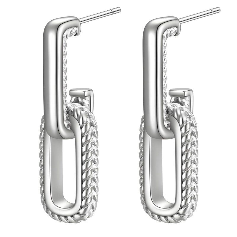 Elegantné napichovacie náušnice z chirurgickej ocele, 2,5 cm