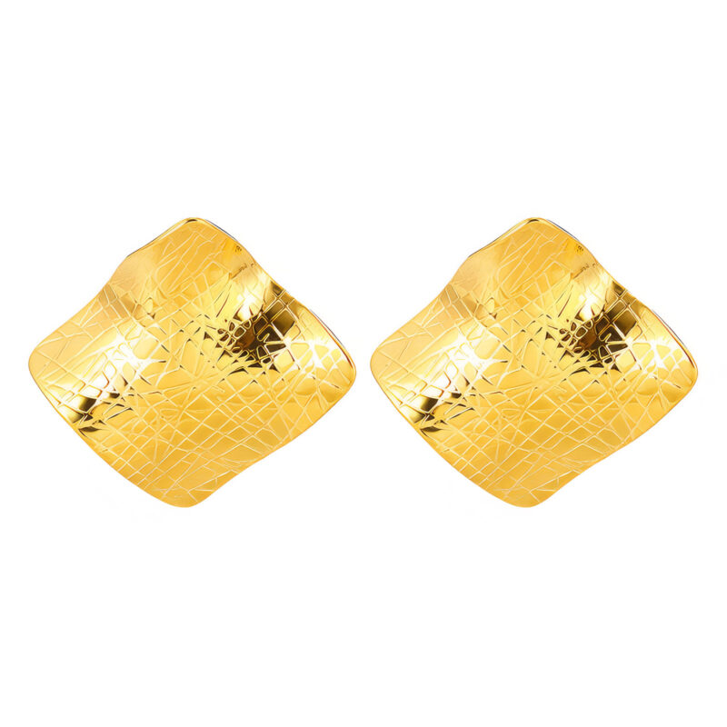 Elegantné napichovacie náušnice z chirurgickej ocele pozlátenej 18K zlatom, 2,3 cm